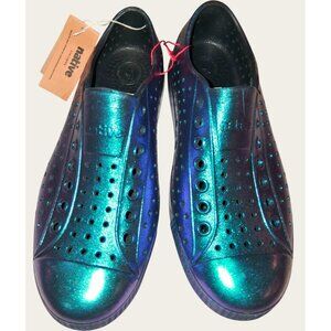 Native Jefferson Unisex Slip-On Shoes 5M/7W Iridescent Blue Purple BNWT